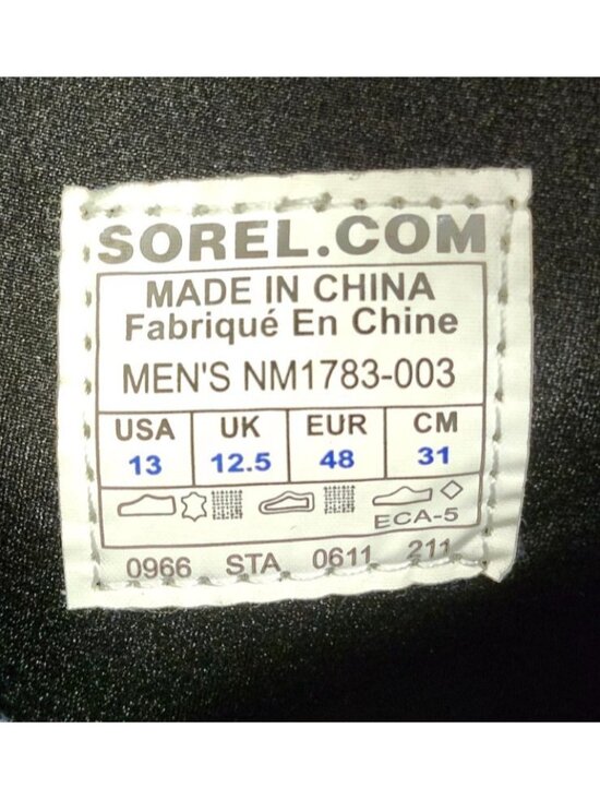 Sorel Woodbine Surplus NM1783 Men\'s Boots Size 13 Navy Leather Canvas Lace Up main image 15